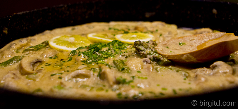 Champignon-Spargel-Gemüse in cremiger Sauce – Birgit D