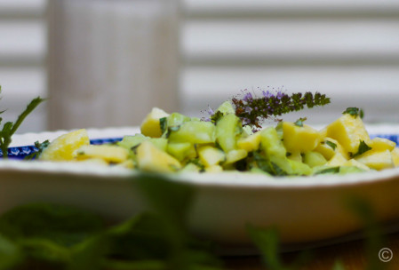 Gurke, Apfel und Minze – ein perfektes Salat-Trio