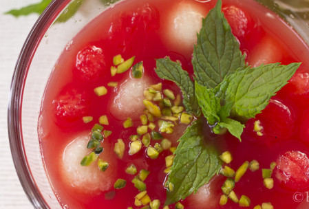 N° 46 – Wassermelonen-Suppe mit Ingwer & Minze – herrlich erfrischend