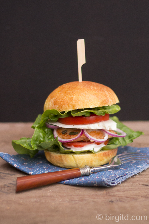Brioche Burger Buns - crossover Greek style