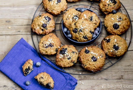 Hafer-Cookies mit Heidelbeeren