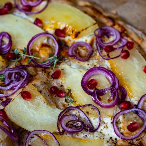 Flammkuchen mit Melone - aromatisch, süß, würzig und sommerlich
